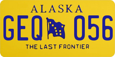 AK license plate GEQ056