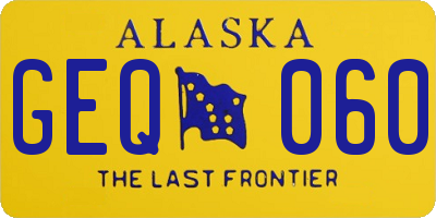 AK license plate GEQ060