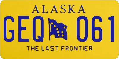 AK license plate GEQ061