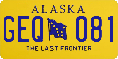 AK license plate GEQ081
