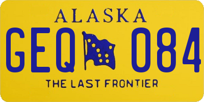 AK license plate GEQ084