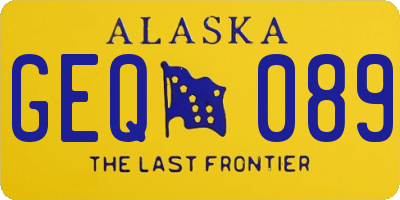 AK license plate GEQ089