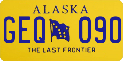 AK license plate GEQ090