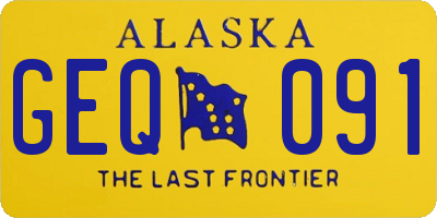 AK license plate GEQ091