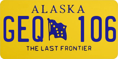 AK license plate GEQ106