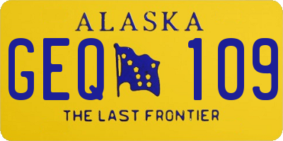 AK license plate GEQ109