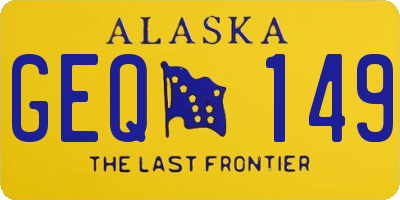 AK license plate GEQ149