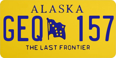 AK license plate GEQ157