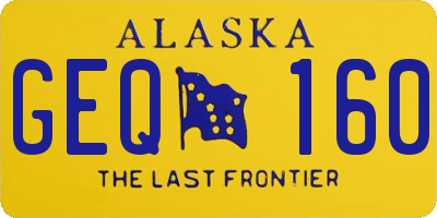 AK license plate GEQ160