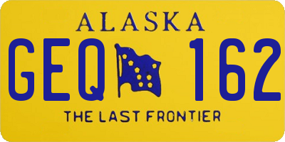 AK license plate GEQ162