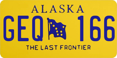 AK license plate GEQ166