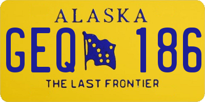 AK license plate GEQ186