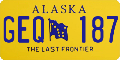 AK license plate GEQ187