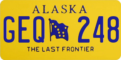 AK license plate GEQ248