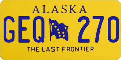AK license plate GEQ270