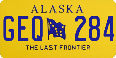 AK license plate GEQ284
