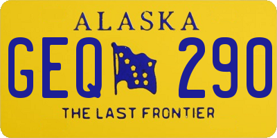 AK license plate GEQ290