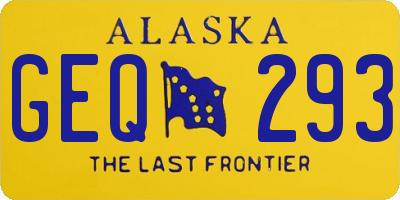 AK license plate GEQ293