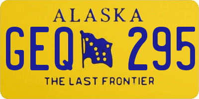 AK license plate GEQ295