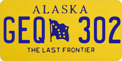 AK license plate GEQ302
