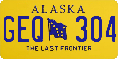 AK license plate GEQ304
