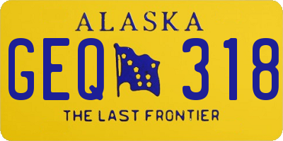 AK license plate GEQ318