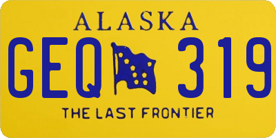 AK license plate GEQ319