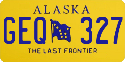 AK license plate GEQ327