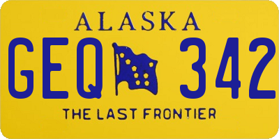 AK license plate GEQ342