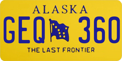 AK license plate GEQ360