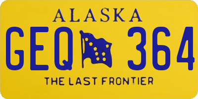 AK license plate GEQ364