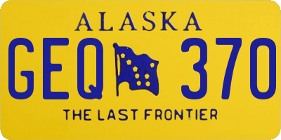 AK license plate GEQ370
