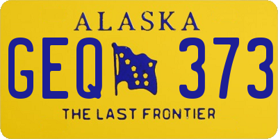 AK license plate GEQ373