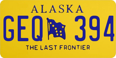 AK license plate GEQ394