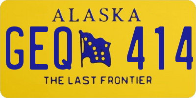 AK license plate GEQ414