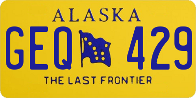 AK license plate GEQ429