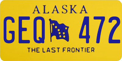 AK license plate GEQ472