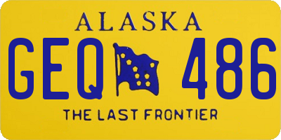 AK license plate GEQ486