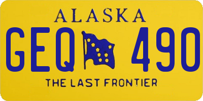 AK license plate GEQ490