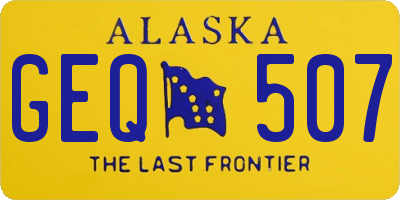 AK license plate GEQ507
