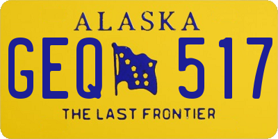 AK license plate GEQ517