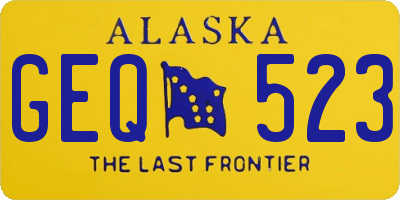 AK license plate GEQ523