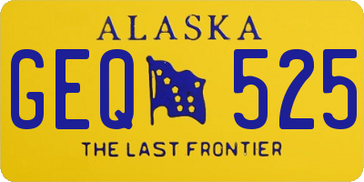AK license plate GEQ525