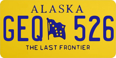 AK license plate GEQ526