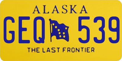 AK license plate GEQ539