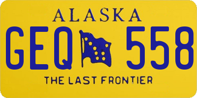 AK license plate GEQ558