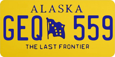AK license plate GEQ559
