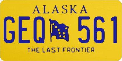 AK license plate GEQ561