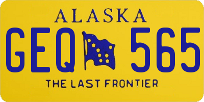 AK license plate GEQ565