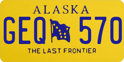 AK license plate GEQ570